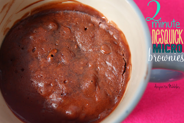 2 Minute Nesquick Microwave Brownies