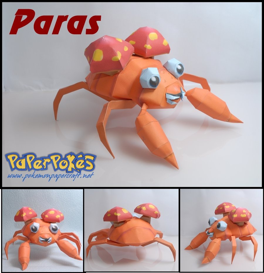 Pokemon Paras Paper Model