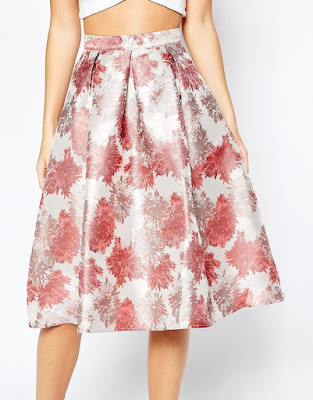 Full prom midi skirt in floral jacquard, $87.35 from True Decadence