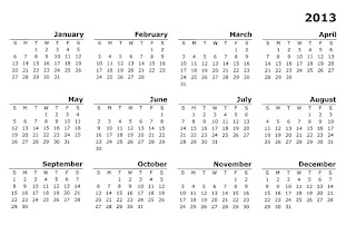Calendar 2013 simplu