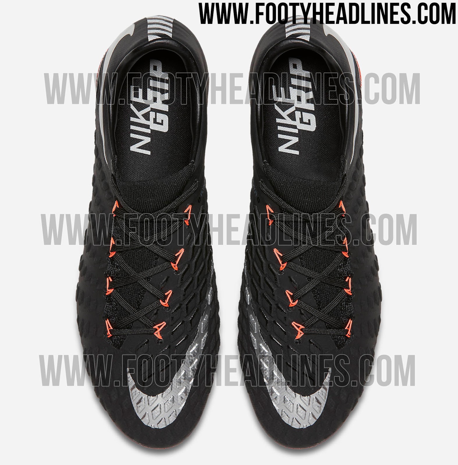 Nike Hypervenom Phantom III FG - Black/Metallic Silver-Black-Anthracite-Total Crimson