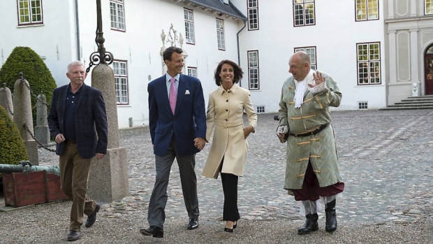 Marie i Joachim na spotkaniu w Pałacu Schackenborg.