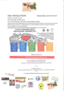 cena vegan Veg Revolution pro terremotati