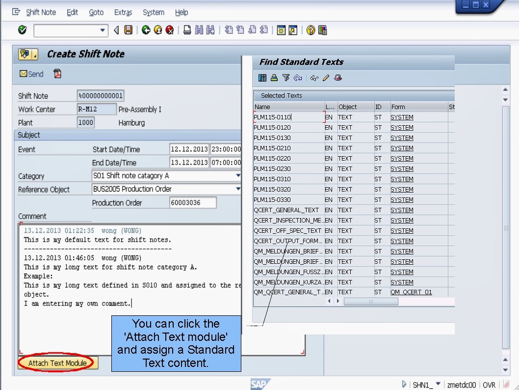 青蛙SAP分享 Froggy's SAP sharing PP Shift Note and Shift Report