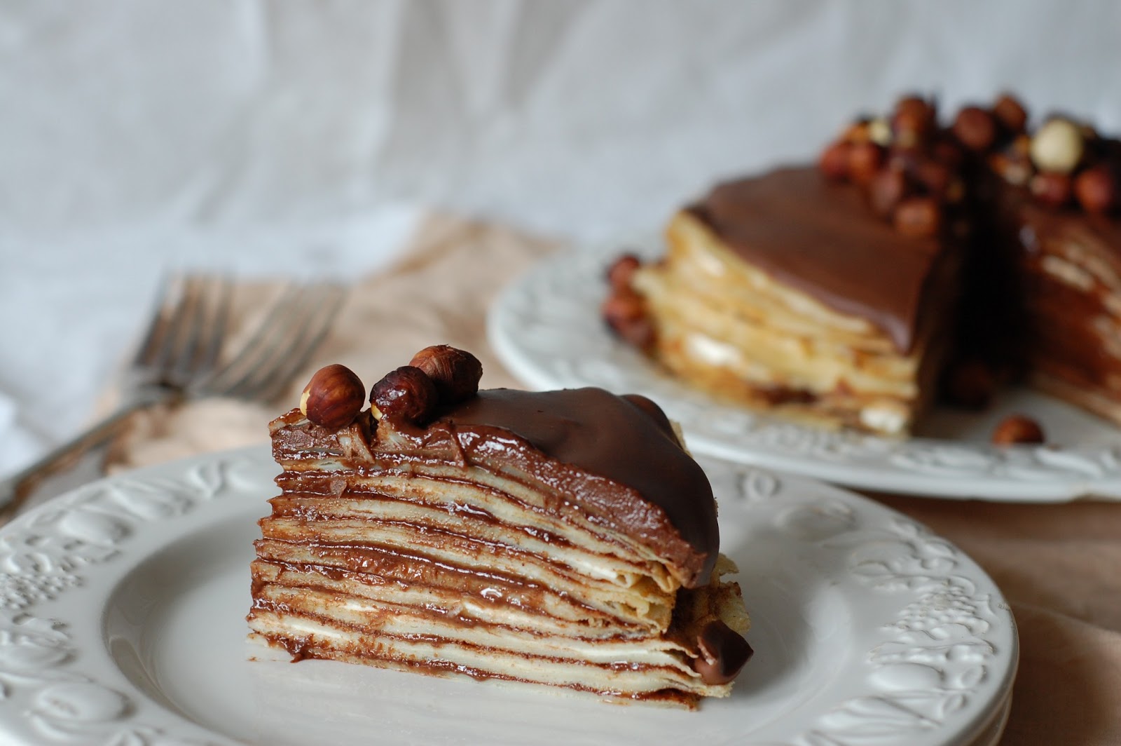 ...With Love and Cake Nutella and Cream Cheese Crêpe Cake.