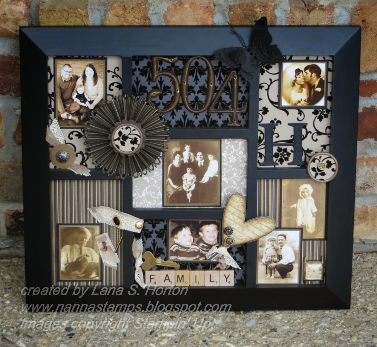 Stamping with Nanna Styles of Scrapbooking, Frameable Scrapbooking