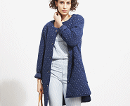 SOLDES veste longue bleu Custommade
