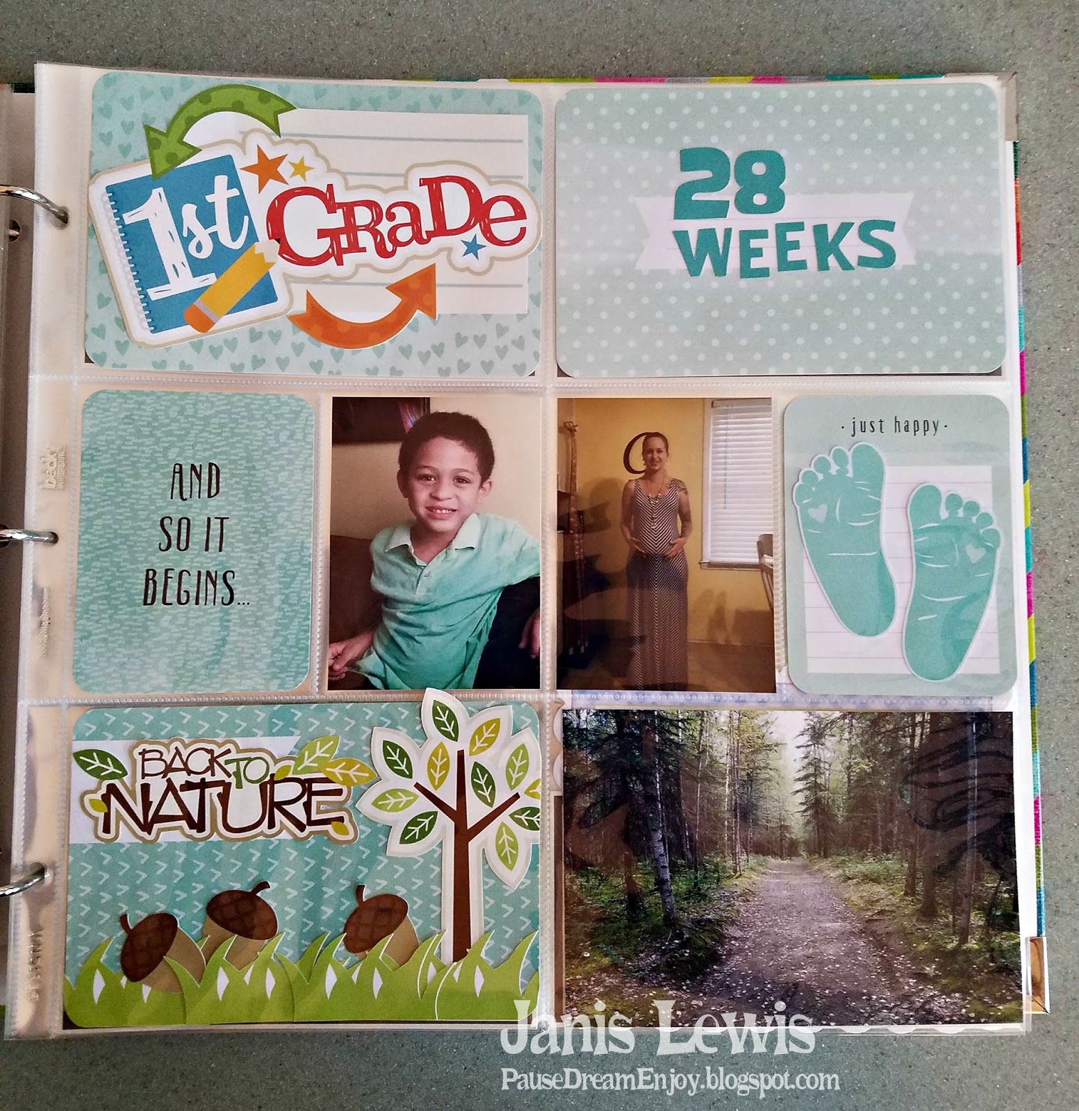 Pause Dream Enjoy Project Life Scrapbook Page