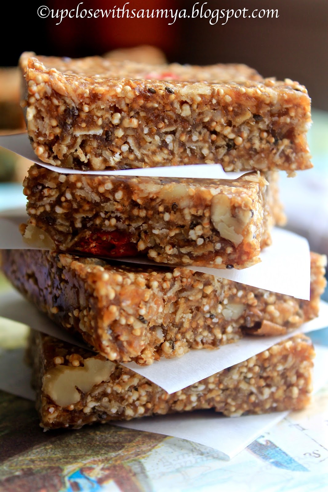 UpclosewithSaumya Amaranth and Dates Energy Bars (No sugar and no bake