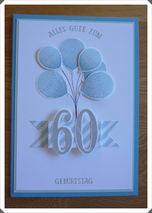 Kreatives aus Papier: Karte zum 60. Geburtstag