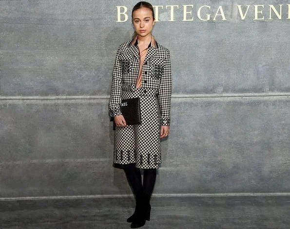 Lady Amelia Windsor attends the Bottega Veneta Fall/Winter 2018 fashion show