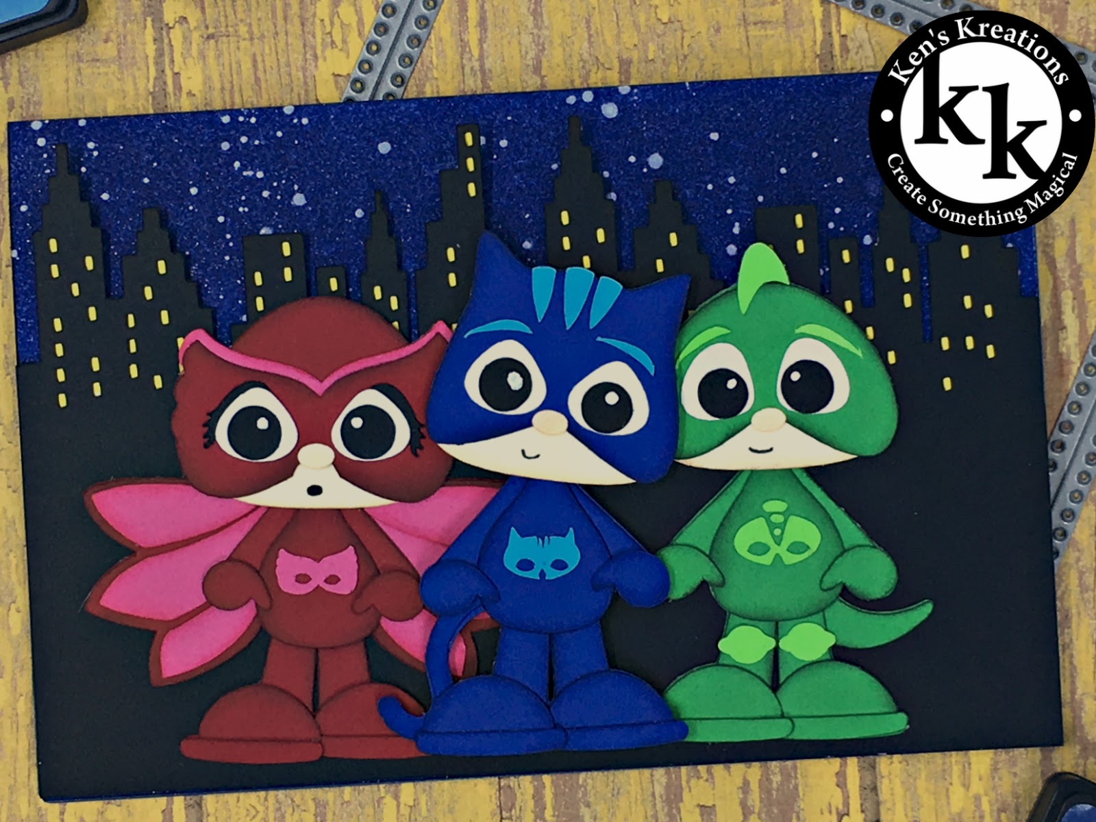 PJ MASKS BIRTHDAY CARD Ken's Kreations