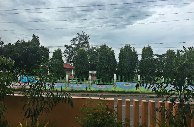 Sabang Elementary School is a view away fronting Elsalvador Beach Resort along national road