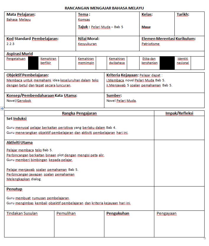 Rph Bahasa Melayu Tingkatan 4 2019