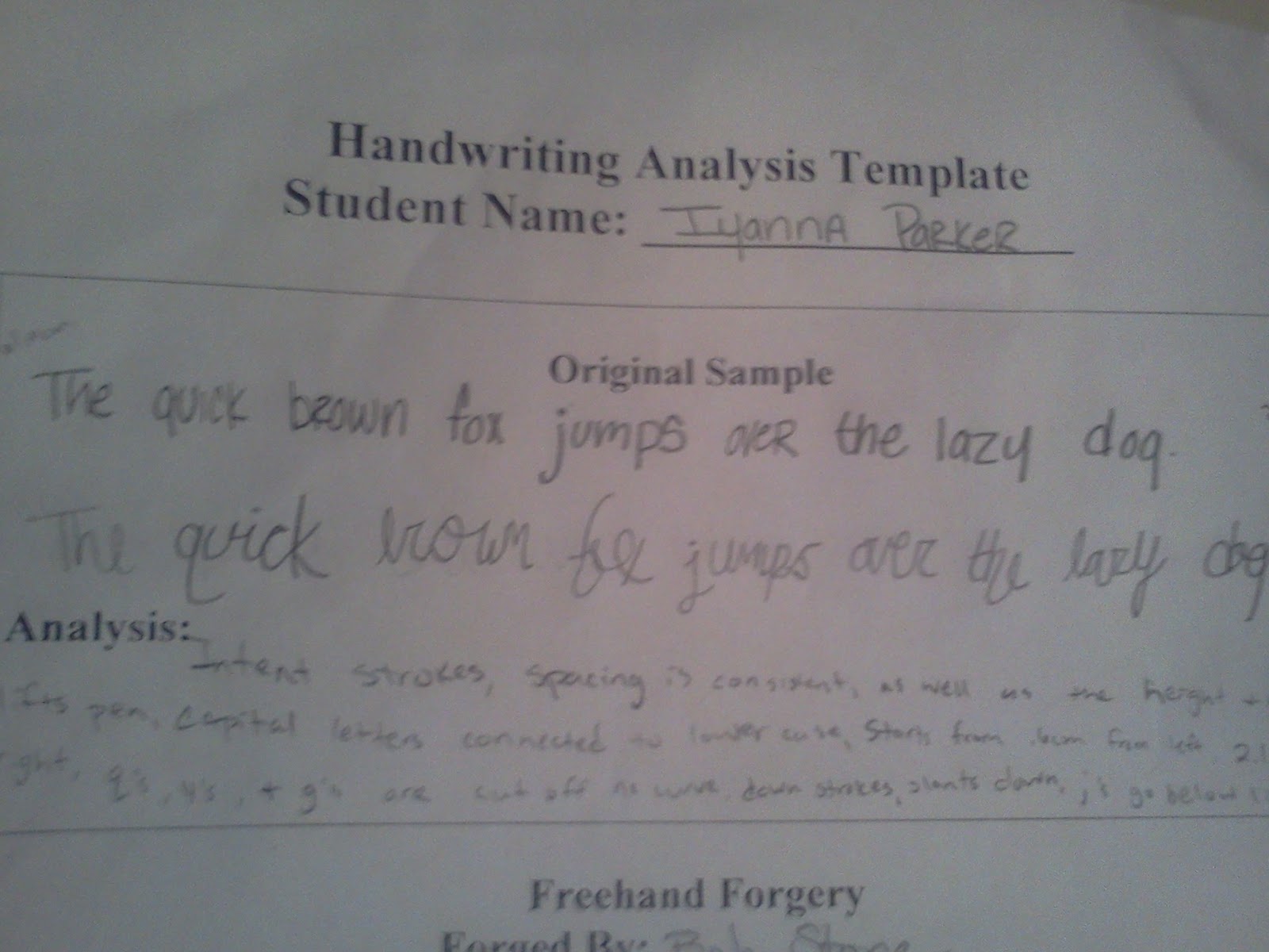 Forensics Handwriting Analysis