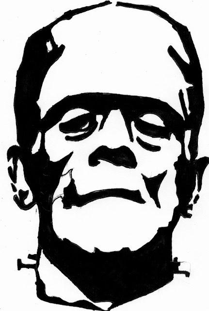 Printable frankenstein pumpkin carving pattern template free download ...