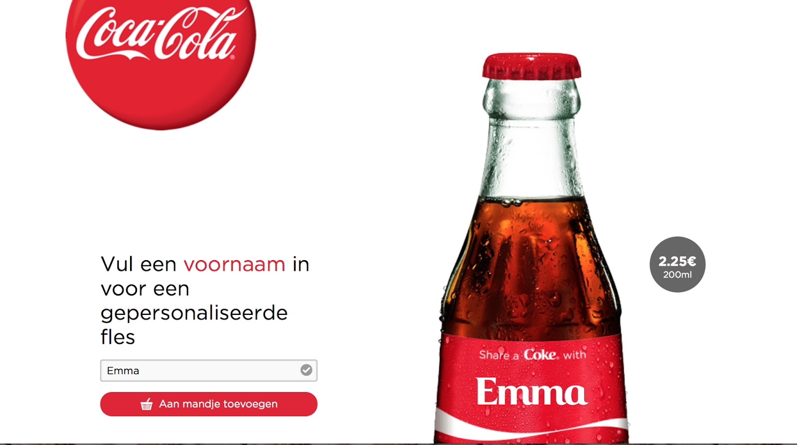 Emma's theory: EEN GEPERSONALISEERD COCA COLA FLESJE SMAAKT BETER