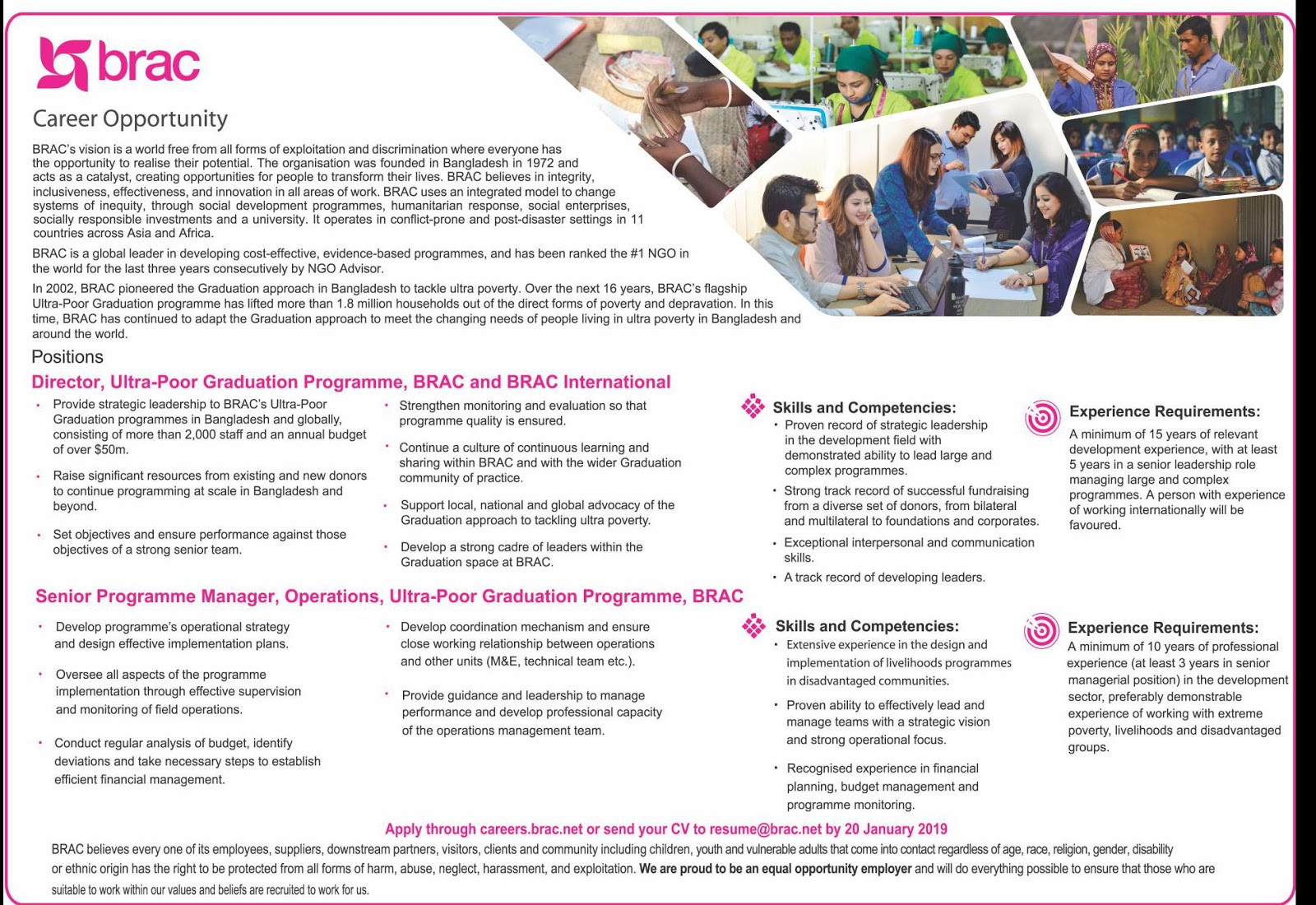 BRAC NGO Job Circular 2019 BRAC NGO Job Circular 2019