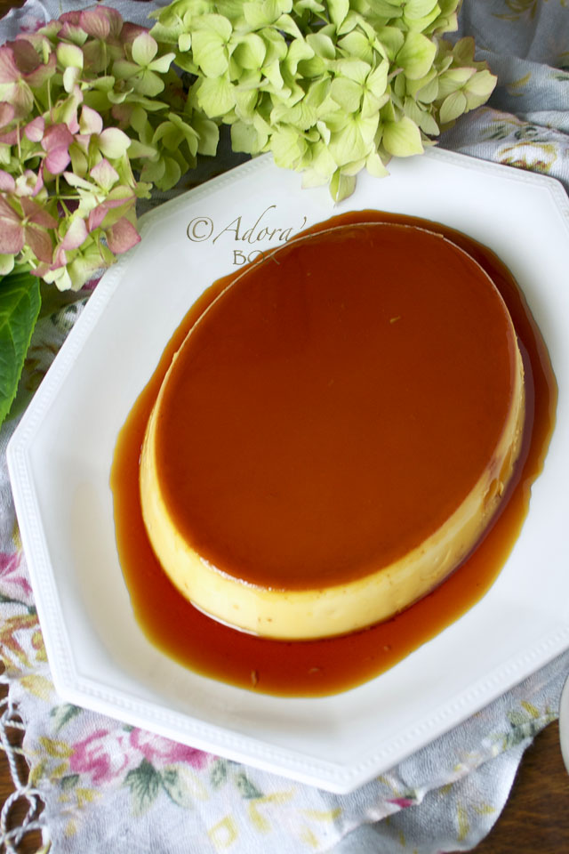 leche flan with milk