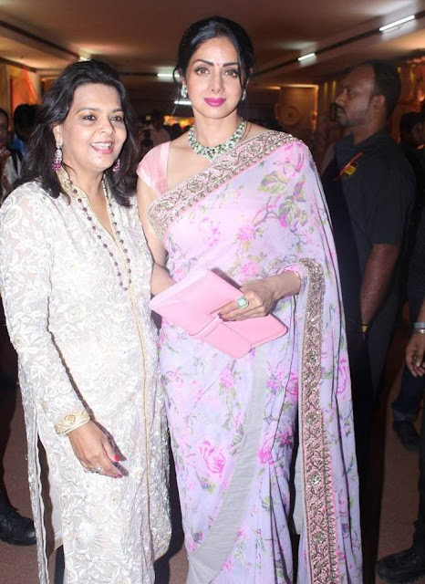 SREE DEVI stills in pink colour sari at IMC Ladies Wing launch