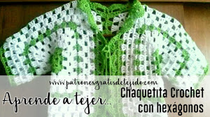 Chaqueta Crochet Tejida con Dos Hexágonos / Tutorial