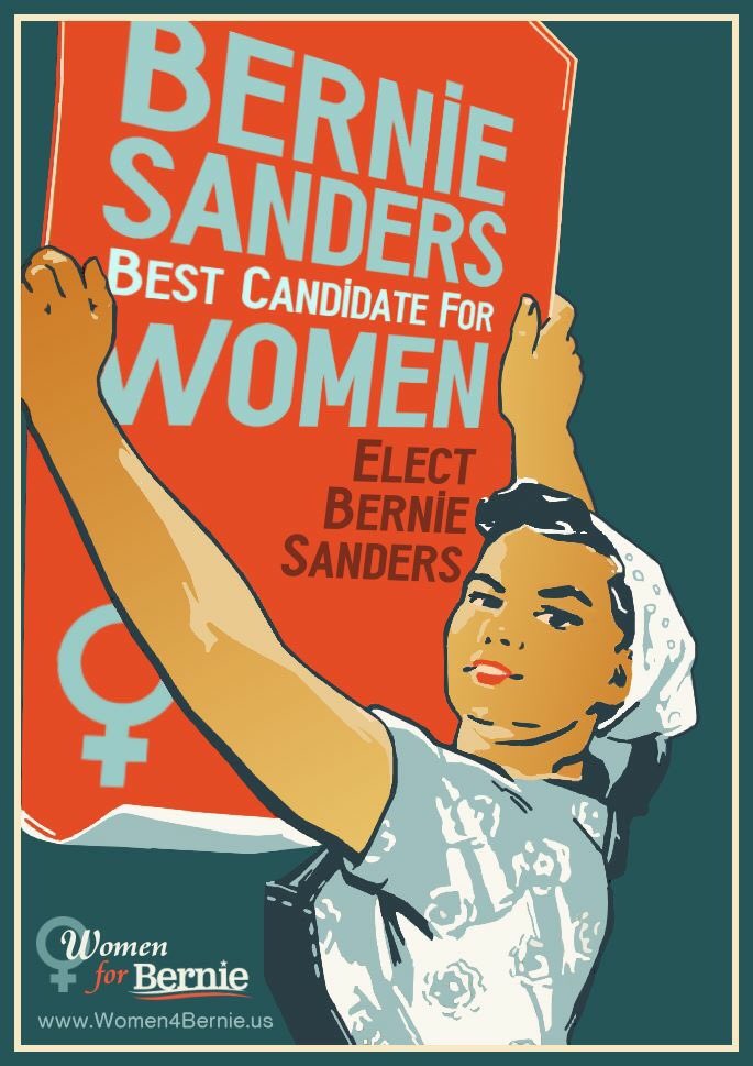    <b><a href="http://BernieSanders.com/">Go Bernie! Women For Bernie</a></b>!