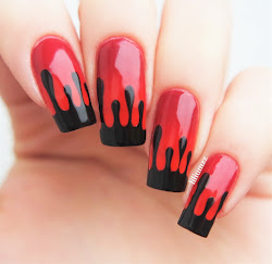 blood gang nail designs 5