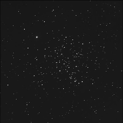 Messier 67 with many double stars in luminance