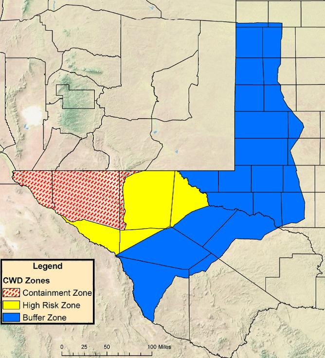 Texas Deer Population Map - Texas Cwd Map 