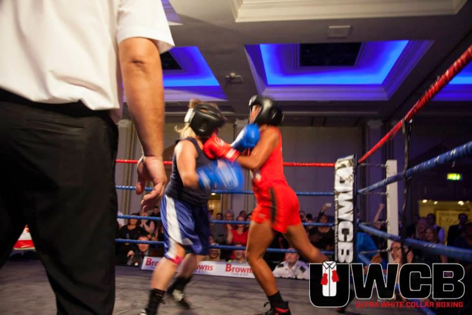 Ladies Ultra White Collar Boxing - Brighton - Tess Agnew and Amy Stribbling