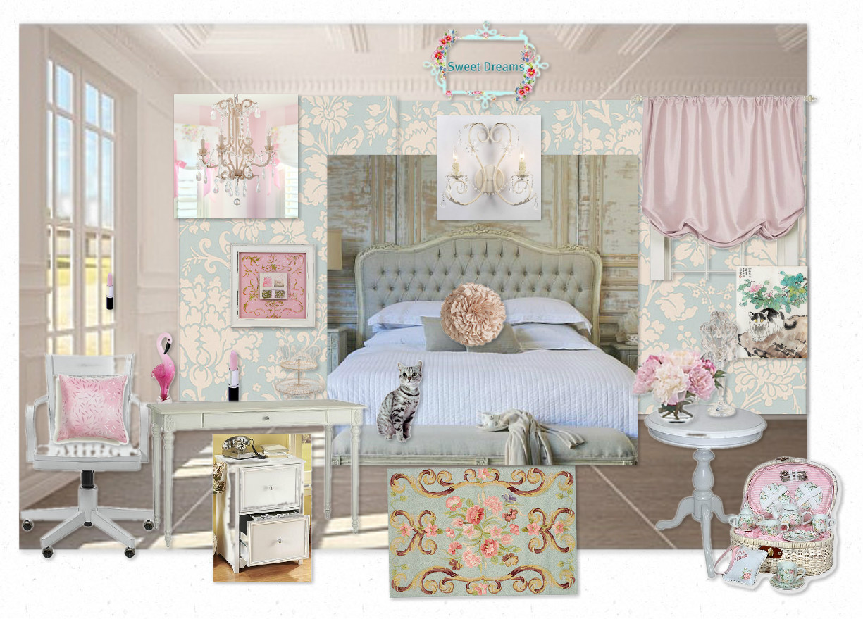 Kat's Almost Purrfect World Master Bedroom Good Mood Board