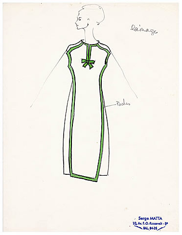 The Design Archive: Serge Matta Fashion Drawings from the 1960s