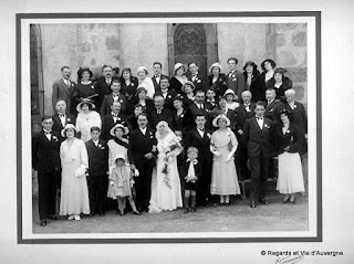 Photos de famille , Auvergne, mariage, noir et blanc.