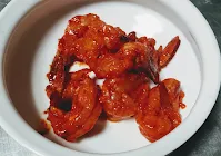 Marinated prawns with red chilli powder salt lemon juice for Tandoori prawns Recipe
