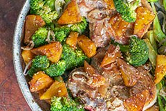 Pork, Pineapple & Broccoli w/ Balsamic Sesame Sauce