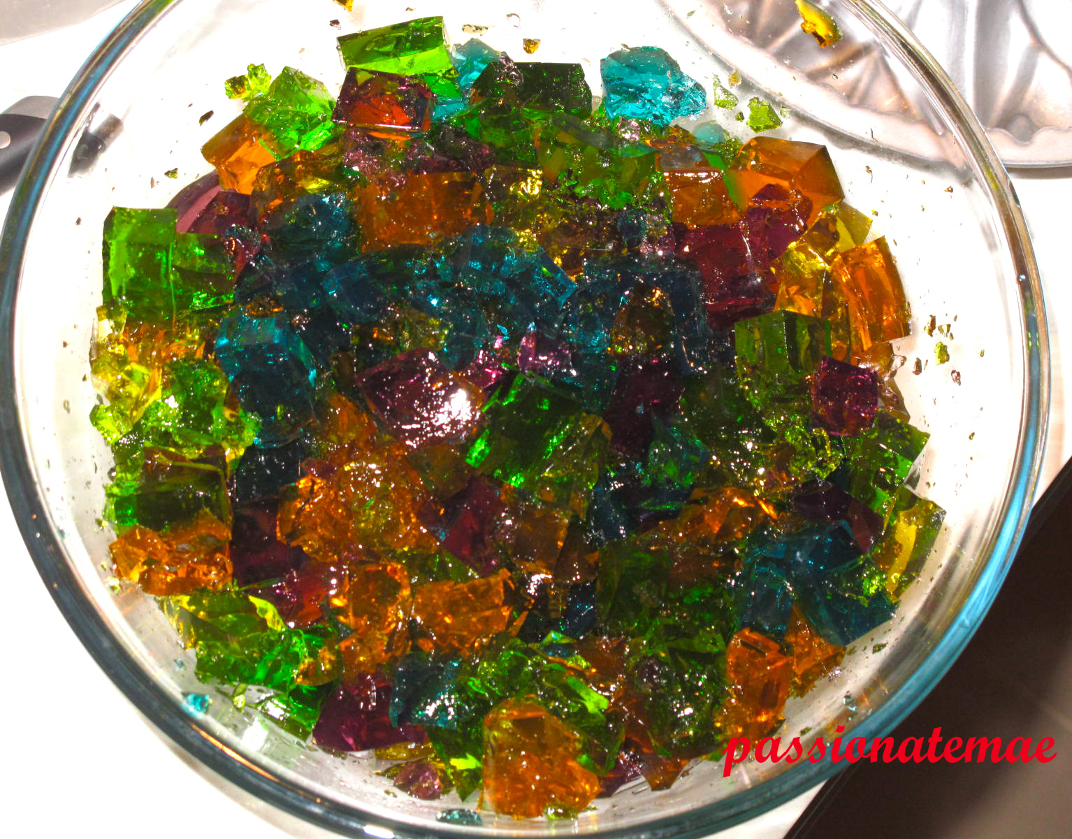 Passionatemae Making every moment count.. Stained Glass Jelly (Broken Glass Jello)