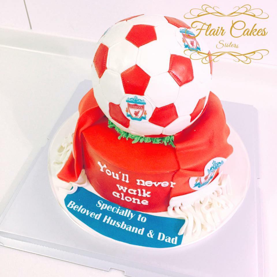 Flair Cakes Sisters Liverpool Theme Cake Flair Cakes Sisters Liverpool Theme Cake