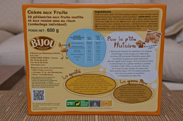 20 Cakes Aux Fruits 600g Par Bijou