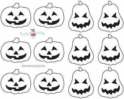 Bird On A Cake: Jack-O-Lantern Cupcake Toppers with Template