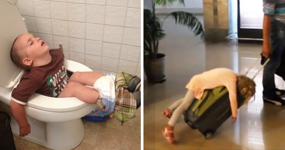 15+ Hilarious Pics That Prove Kids Can Sleep Anywhere