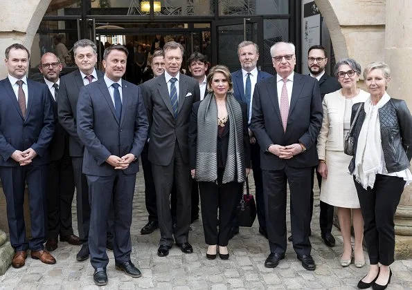 Grand Duke Henri and Grand Duchess Maria Teresa of Luxembourg attended opening of "UNexpected Treasures" exhibition exhibited at National Museum