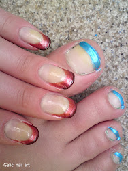 french manicure pedicure brown gradient funky nail july