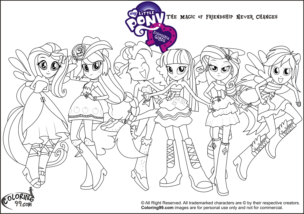 My Little Pony Equestria Girls Coloring Pages Team Colors My Little Pony Equestria Girls Coloring Pages Team Colors
