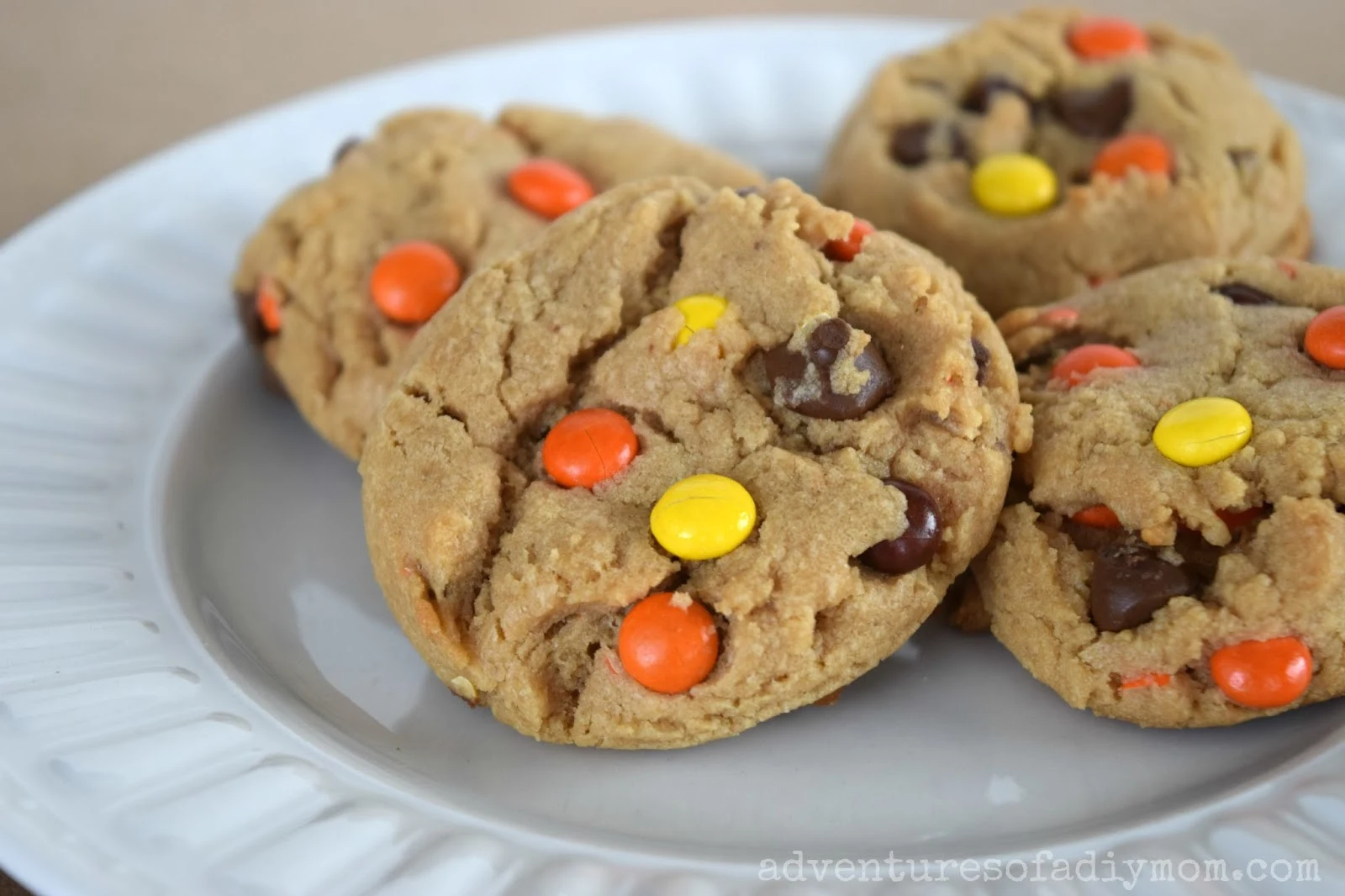 Peanut Butter Cookies with Reese's Pieces Recipe