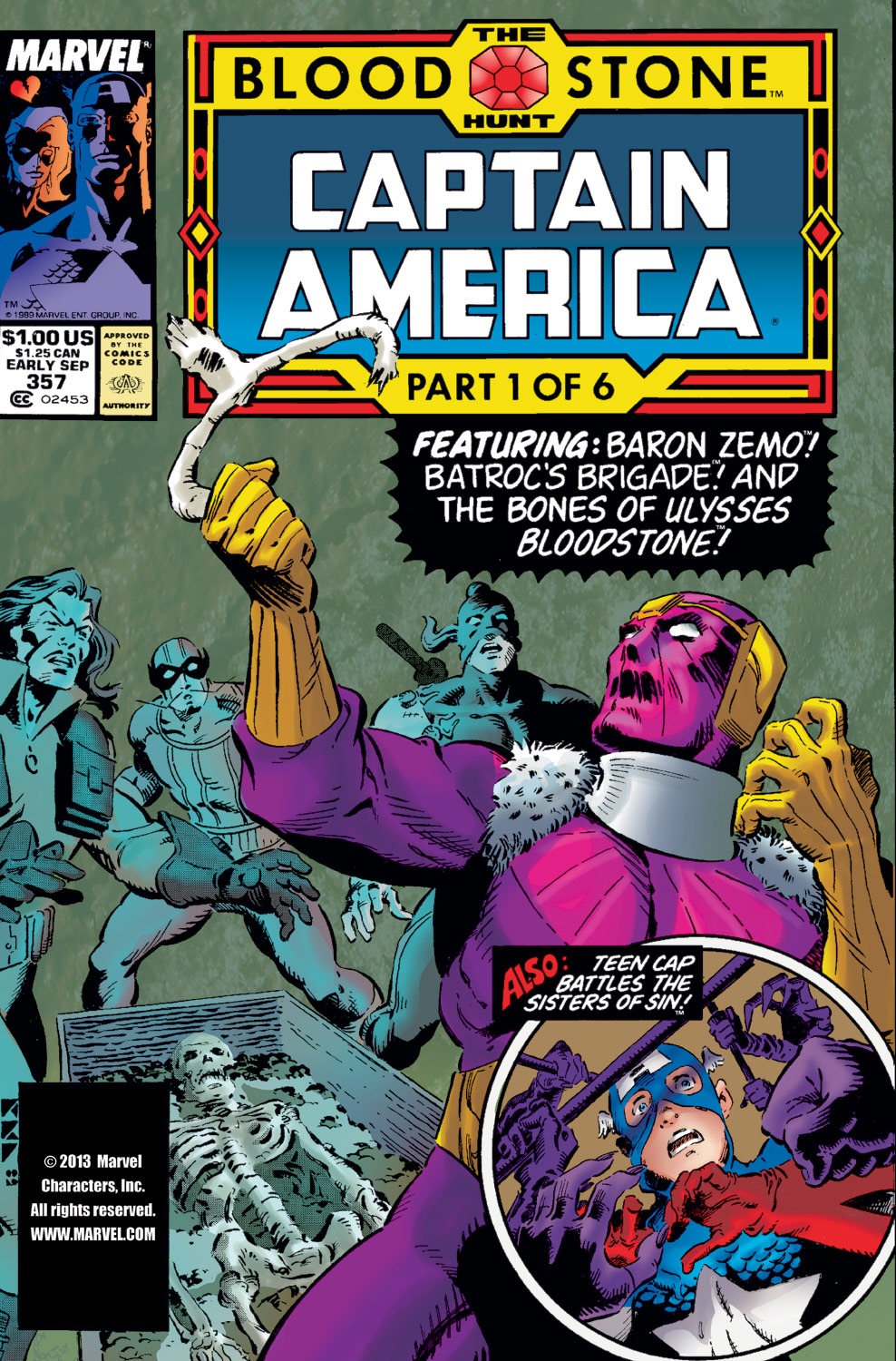 Read online Captain America (1968) comic -  Issue #357 - 1