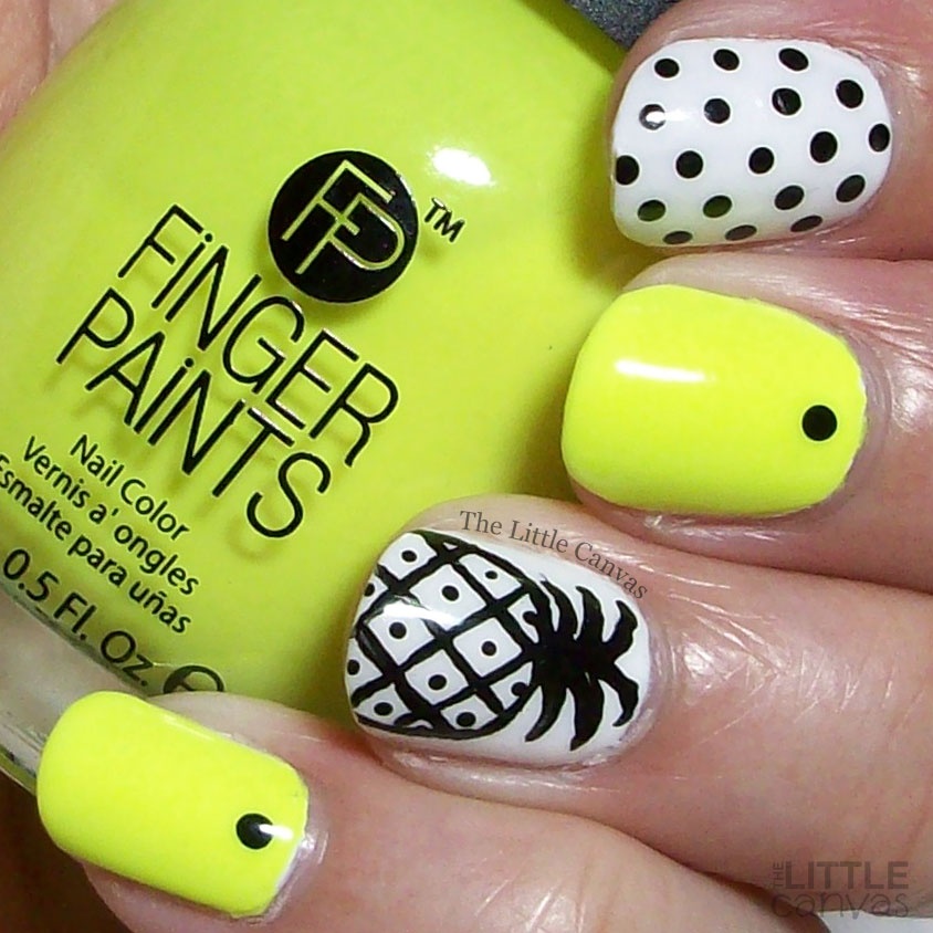 Tropical Pineapple Nail Art