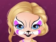 Baby Barbie Face Painting