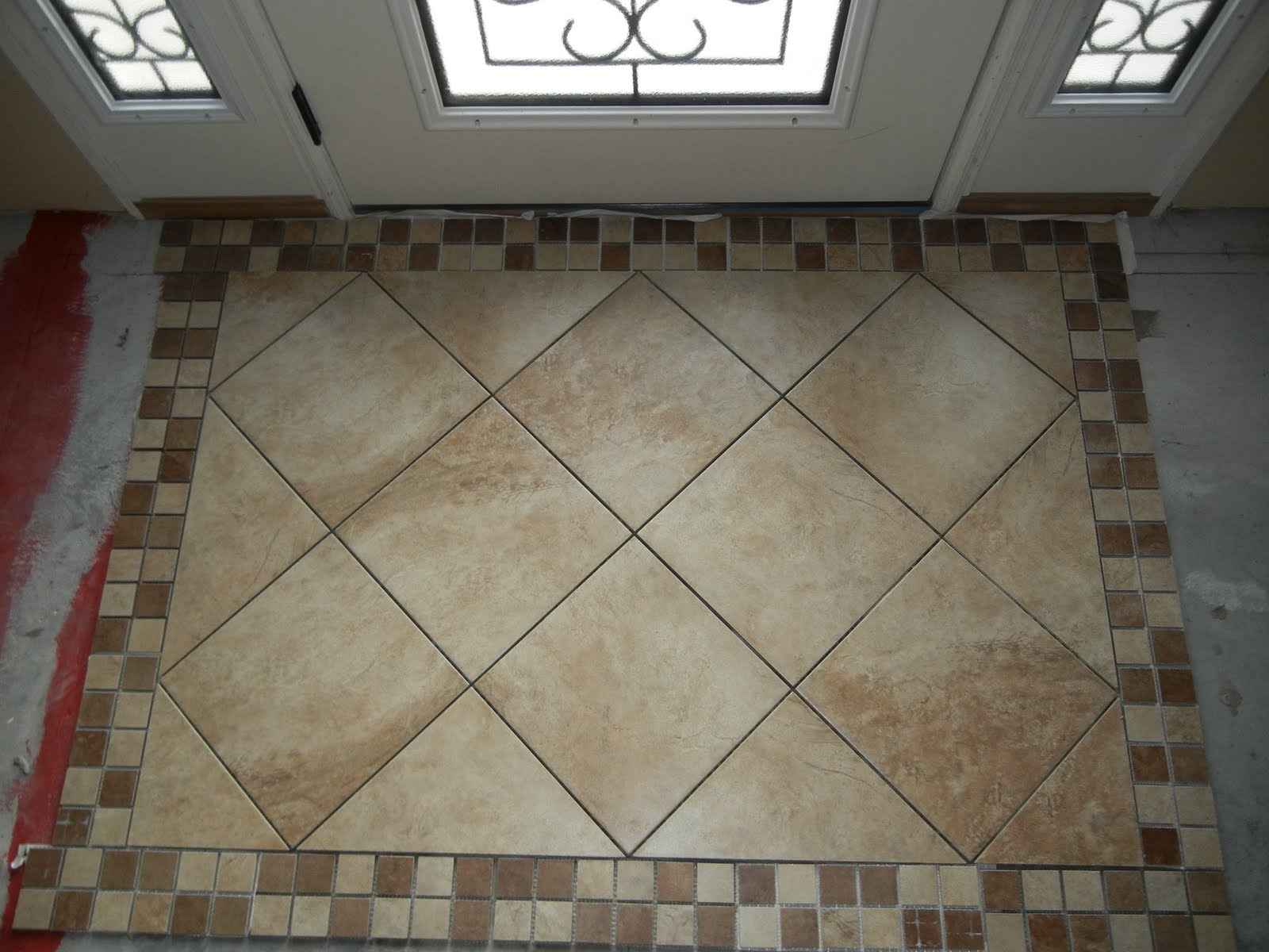 Double Oak Plantation Front Door Foyer Tiled Rug Area Front Door Foyer Tiled Rug Area
