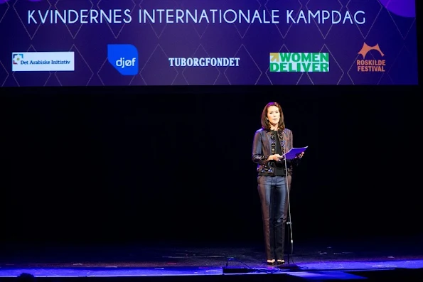 Crown Princess gave a speech during the event in his capacity as patron of the conference Women Deliver. The conference will be held in Copenhagen in May and focuses on global efforts for equality and challenges of girls and women's lack of rights and opportunities worldwide.