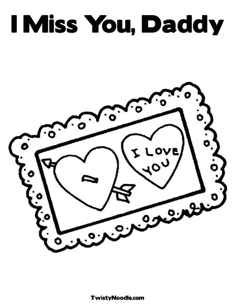 i miss you daddy coloring pages - photo #7